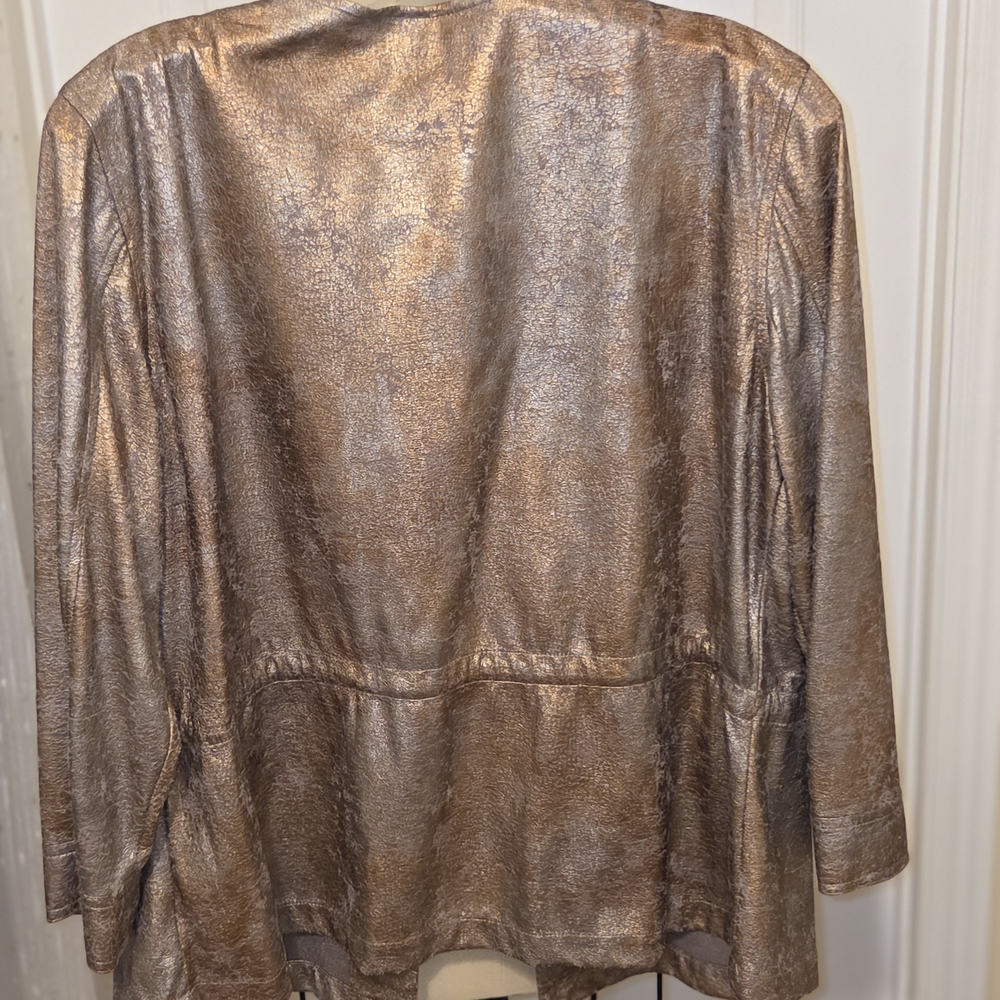 Ruby Rd. Shimmering Gold Women's Jacket - Picture 3 of 5